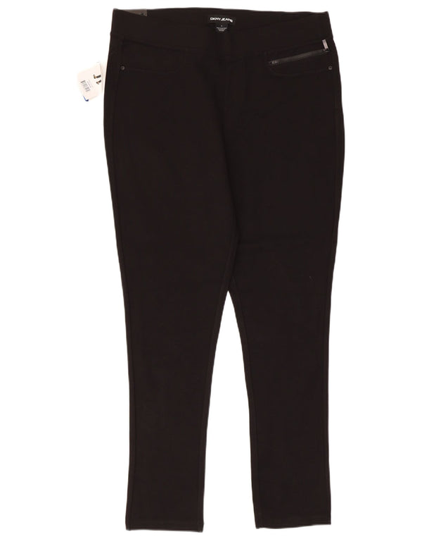 Spodnie damskie Dkny Skinny Casual, duże, W34 L28, czarna wiskoza