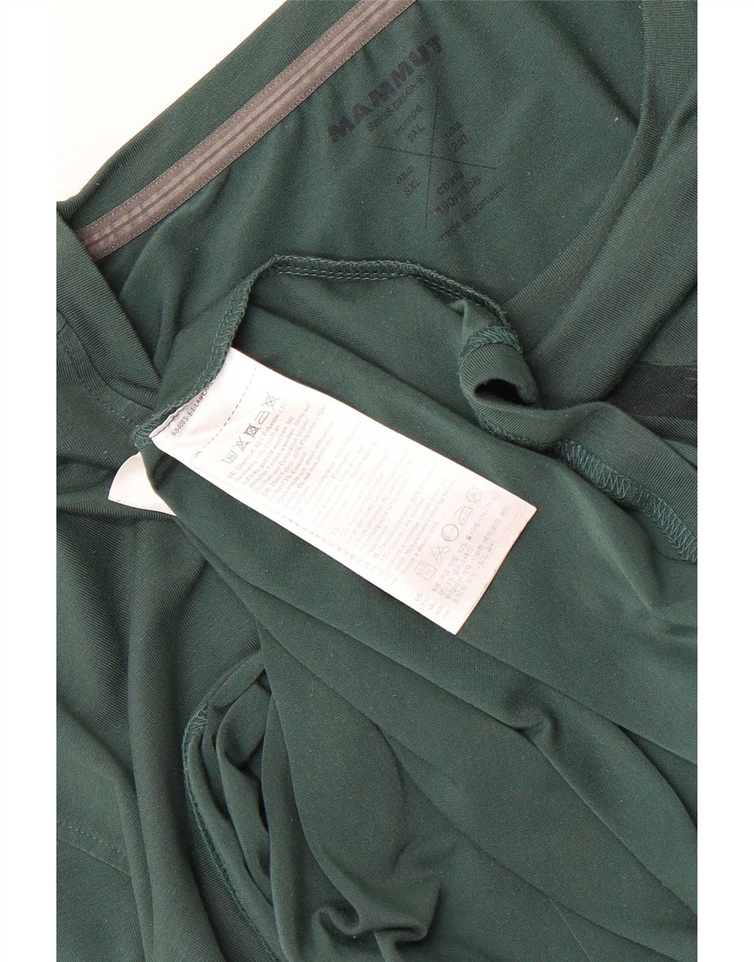 Męski top graficzny Mammut z długim rękawem 2XL, zielony poliester