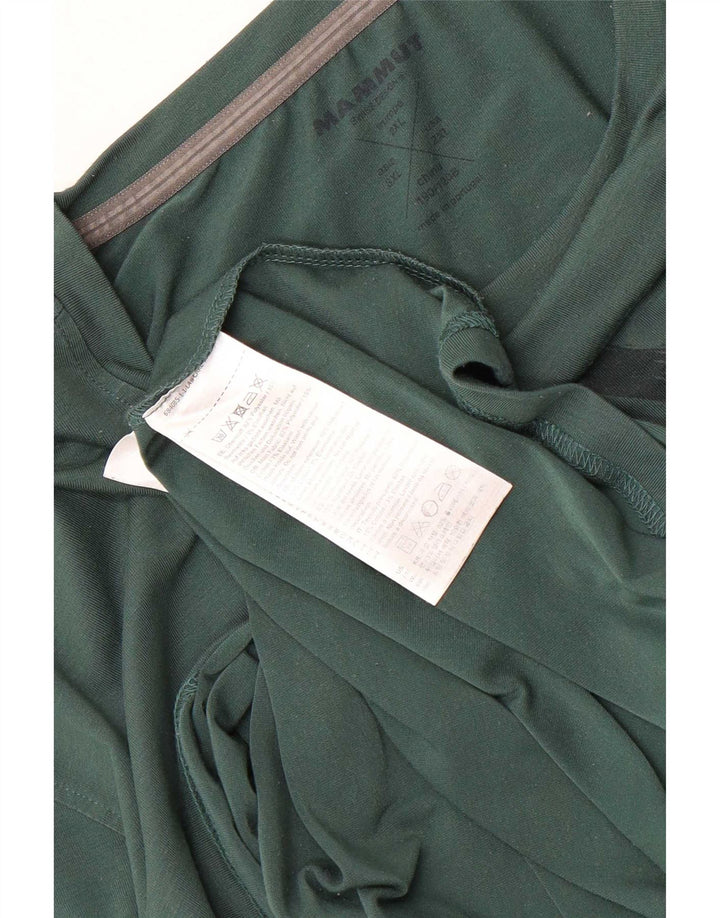 Męski top graficzny Mammut z długim rękawem 2XL, zielony poliester