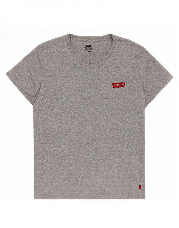 Męska koszulka Levi's Top, średnia, szara, bawełniana nakrapiana