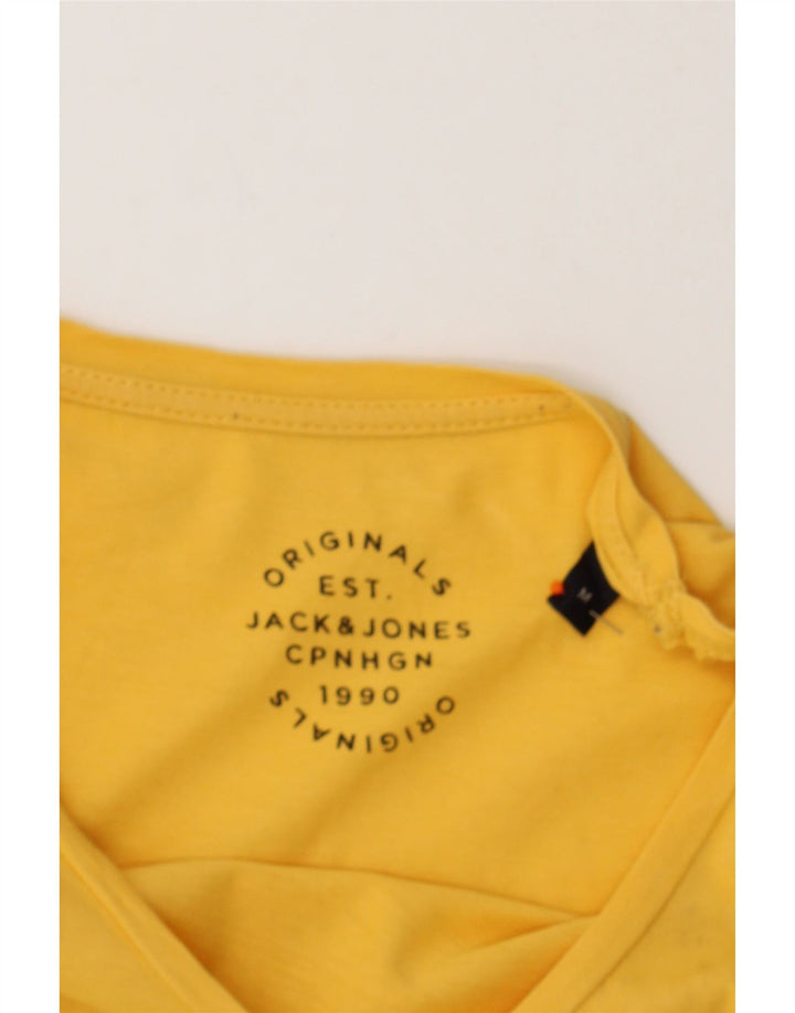 JACK & JONES Mens Graphic T-Shirt Top Medium Yellow Cotton Vintage Jack & Jones and Second-Hand Jack & Jones from Messina Hembry 