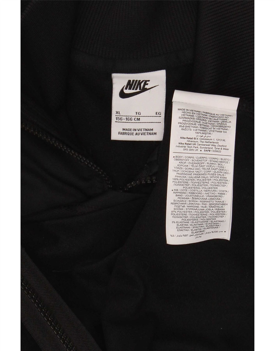 Kurtka dziewczęca Nike Crop Tracksuit Top 13-14 lat XL, czarna, poliestrowa
