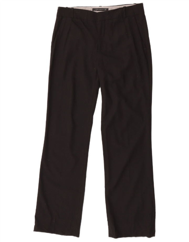 Damskie proste spodnie chino Zara EU 38 Small W28 L31 Czarny poliester
