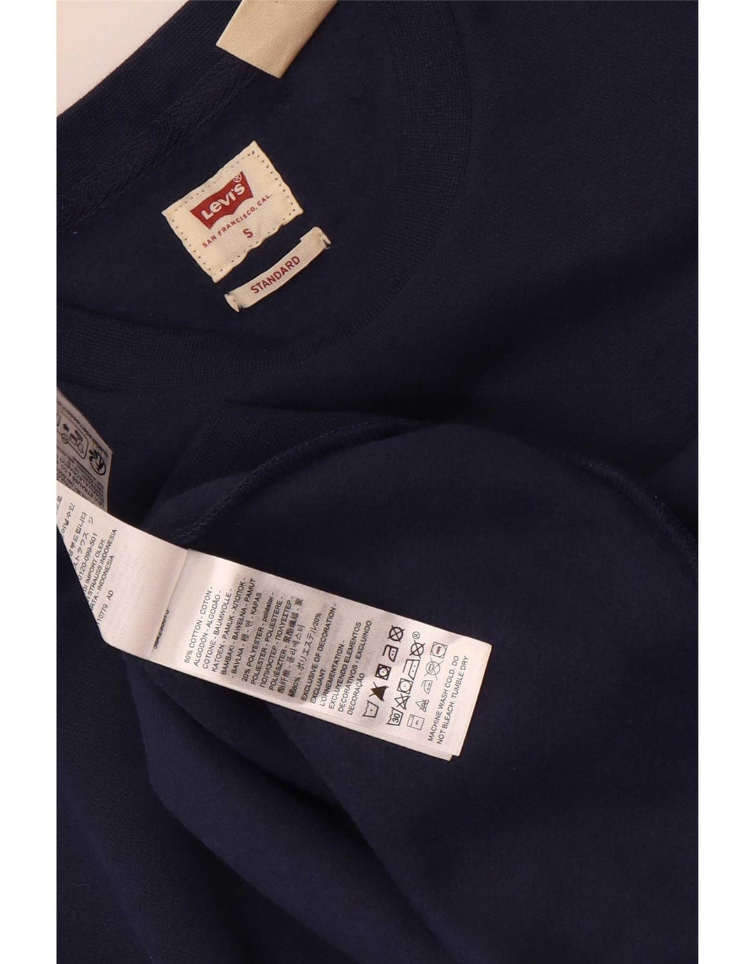 Męski sweter Levi's Graphic Standard Fit, mały, granatowy, klasyczny