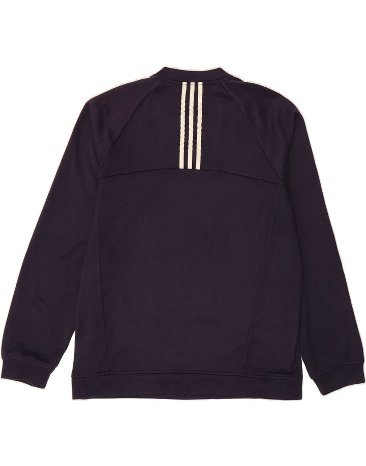 ADIDAS Mens Sweatshirt Jumper Medium Navy Blue Polyester Vintage Adidas and Second-Hand Adidas from Messina Hembry 