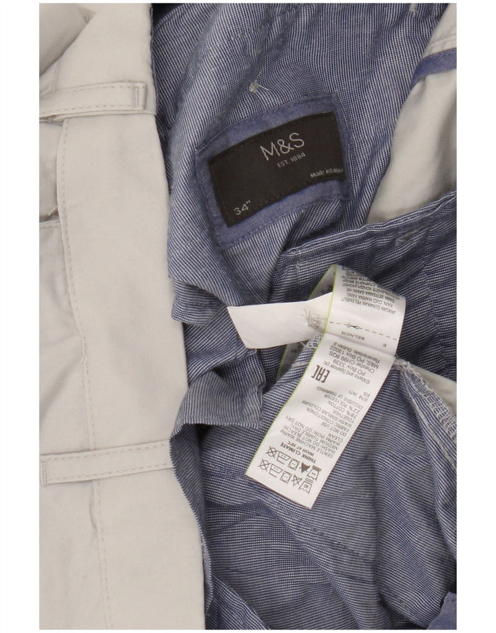 Męskie spodenki Chino Marks & Spencer W34, duże, beżowe, bawełniane