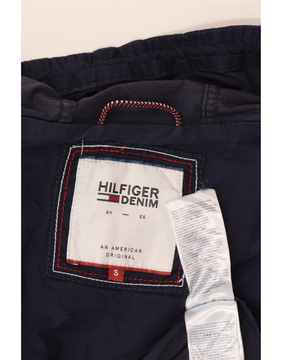 Damska kurtka parka oversize TOMMY HILFIGER UK 10, mała, granatowa