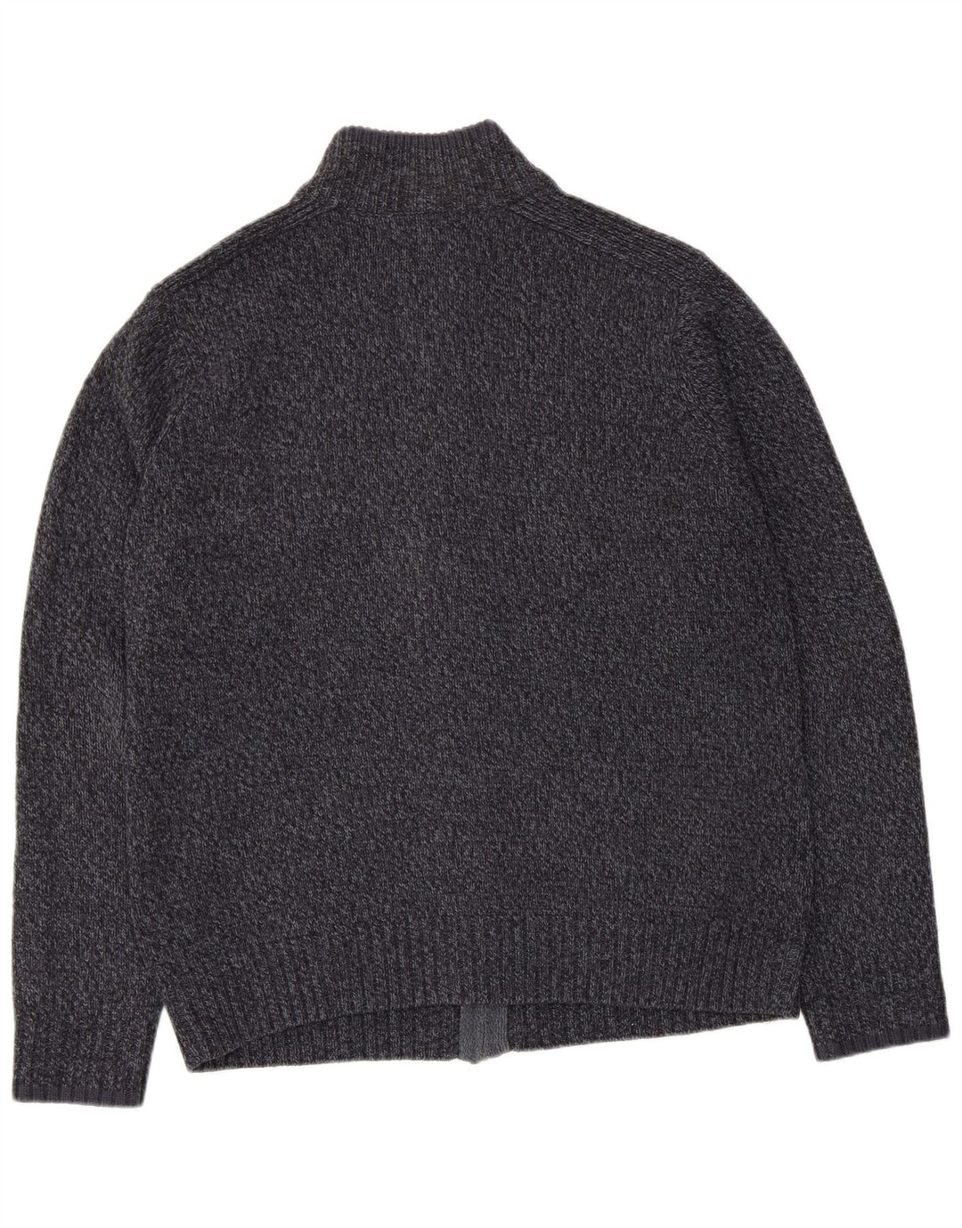 MARKS & SPENCER Męski sweter rozpinany o regularnym kroju, duży, granatowy, nakrapiany