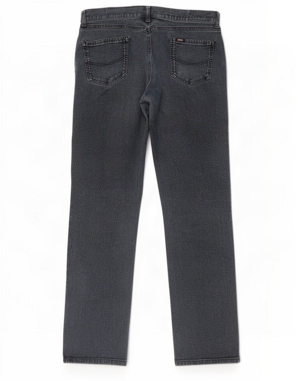 Rifle Womens Straight Jeans W34 L33 Blue Cotton