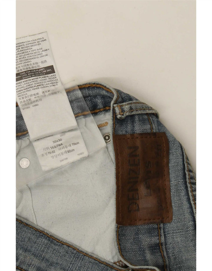 Męskie jeansy Levi's Denizen Straight W30 L30 Niebieskie bawełniane
