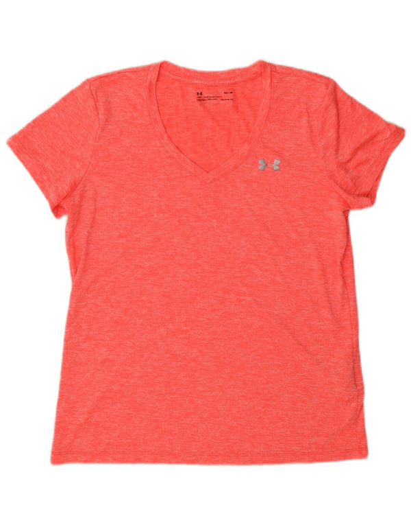 Damska koszulka Under Armour Heat Gear Top UK 14 w kolorze średniego różu nakrapianego