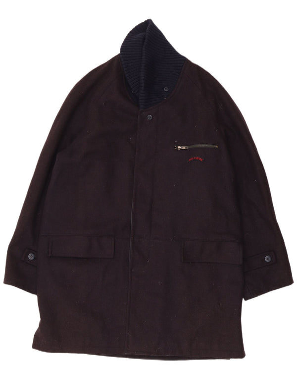 PAUL & SHARK Męski płaszcz żeglarski UK 40, duży, czarny, wełniany