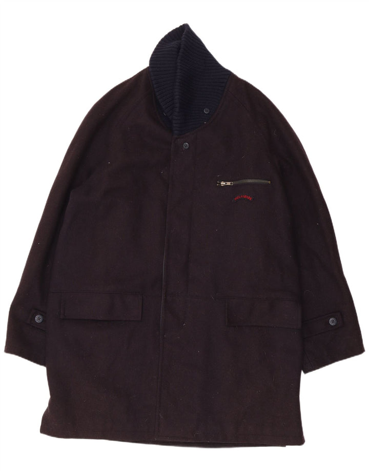 PAUL & SHARK Męski płaszcz żeglarski UK 40, duży, czarny, wełniany