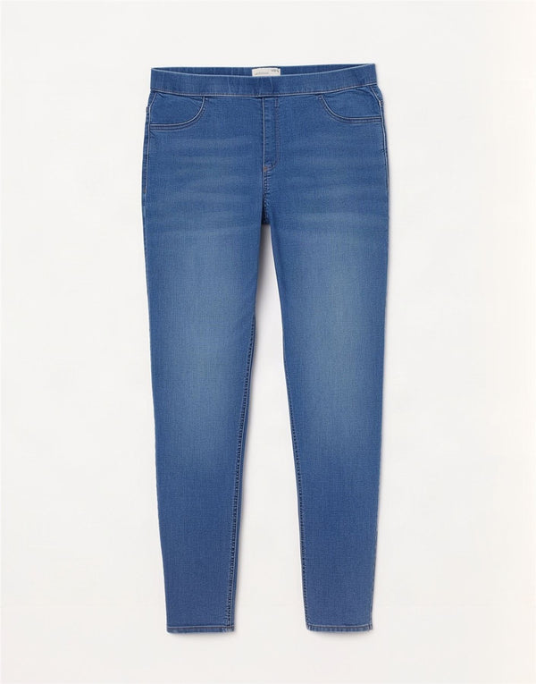 Marks & Spencer Damskie jeansy Jegging UK 14 Large W32 L28 Niebieskie bawełniane