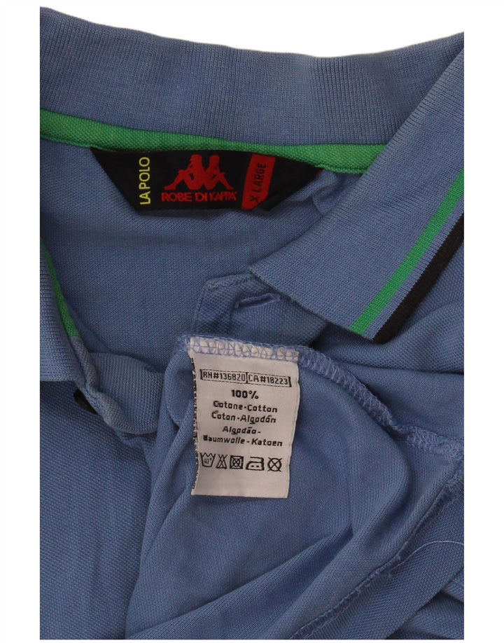 Męska koszulka polo Kappa XL, niebieska, bawełniana
