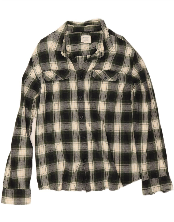 Męska koszula flanelowa Mountain Warehouse XL, bawełniana w zieloną kratkę