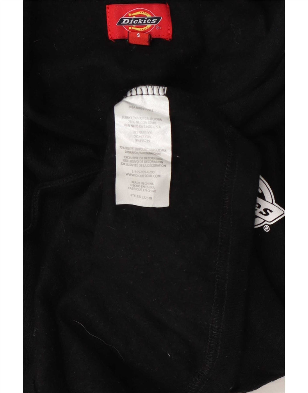Damski sweter z kapturem Dickies, oversize, UK 10, mały, czarny poliester