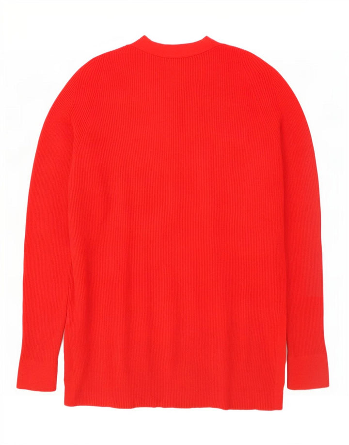 Marks & Spencer Damski sweter oversize z dekoltem w kształcie litery V, UK 10, mały, czerwony
