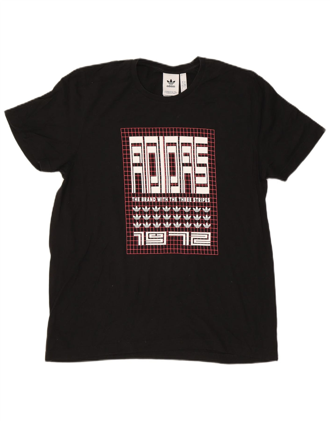 Męska koszulka z grafiką Adidas, duża, czarna, bawełniana