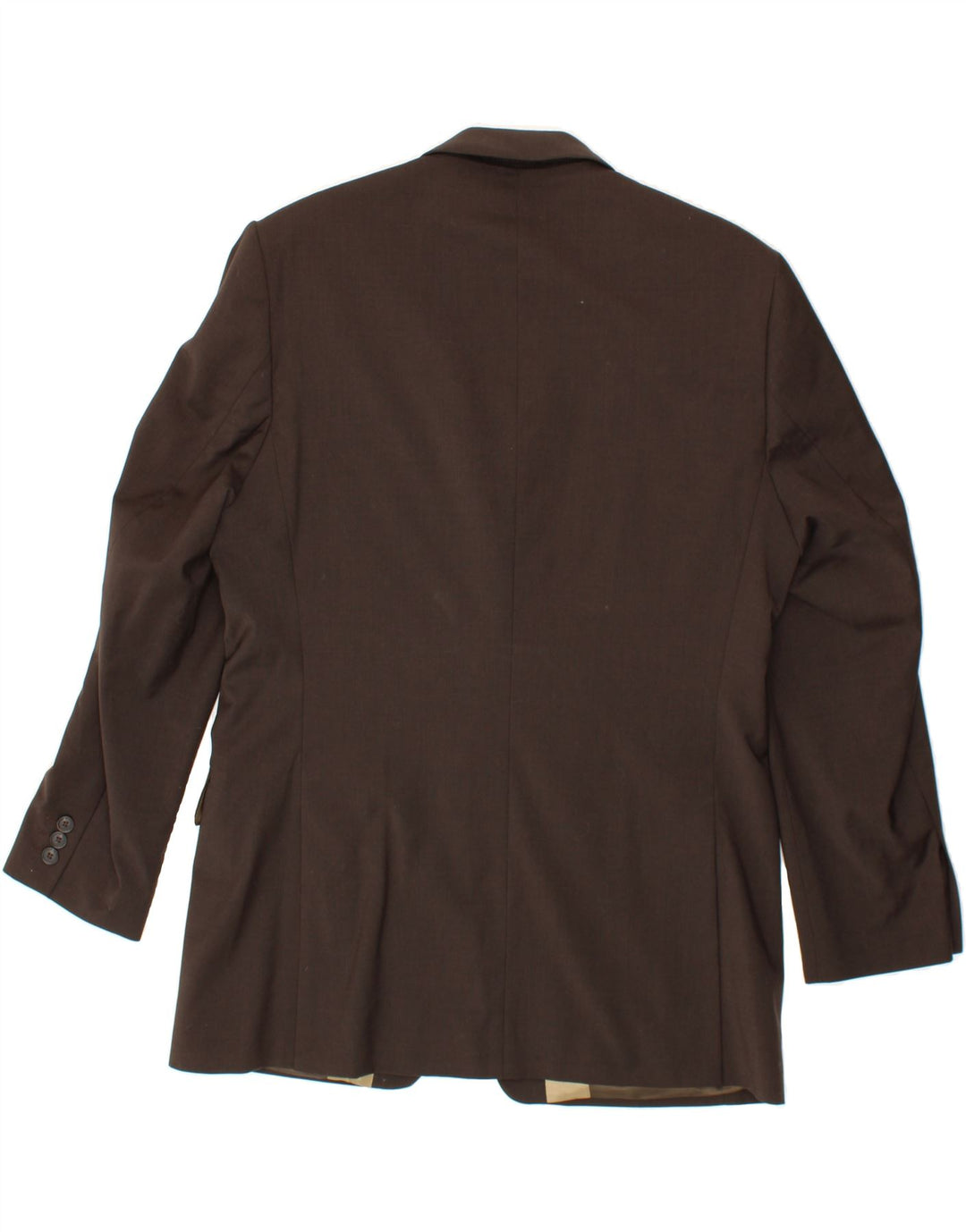 JEFF BANKS Mens 2 Button Blazer Jacket EU 50 Large Brown Polyester Vintage Jeff Banks and Second-Hand Jeff Banks from Messina Hembry 