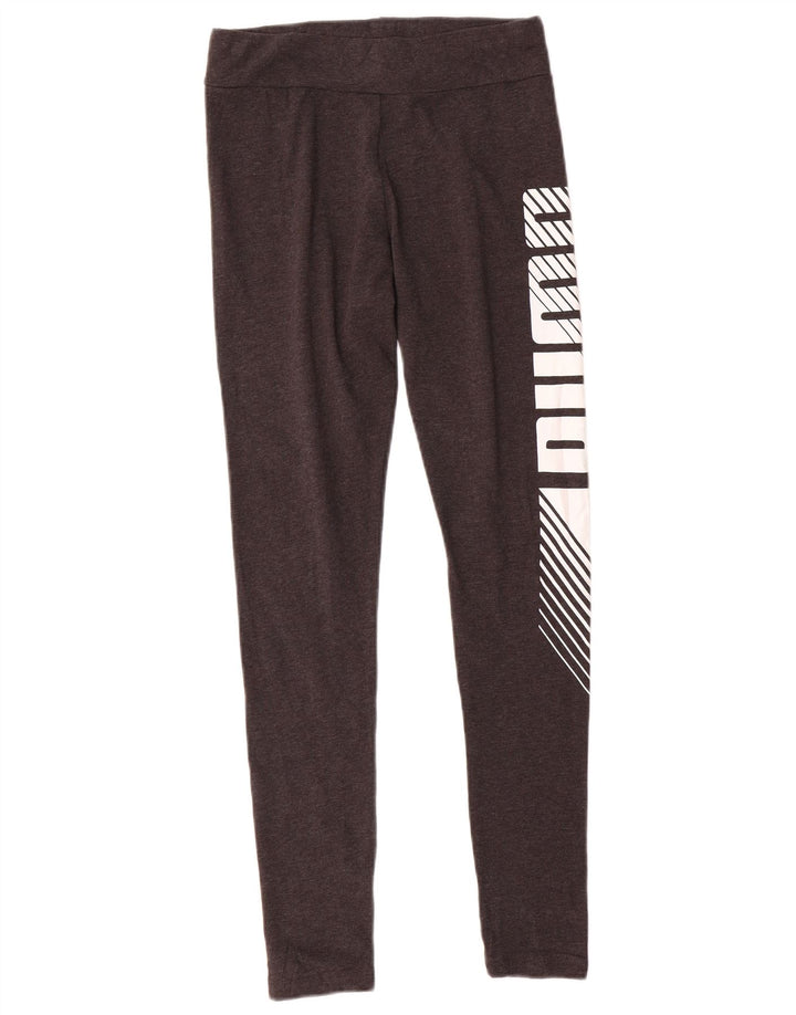 Damskie legginsy Puma Graphic UK 10 Small, szare, bawełniane