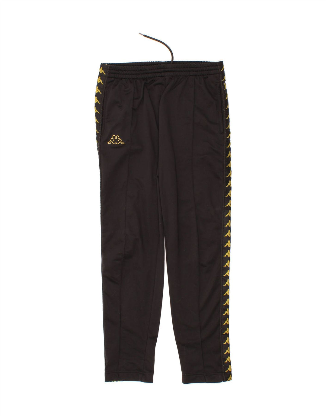 KAPPA Womens Graphic Tracksuit Trousers UK 14 Medium  Black Vintage Kappa and Second-Hand Kappa from Messina Hembry 