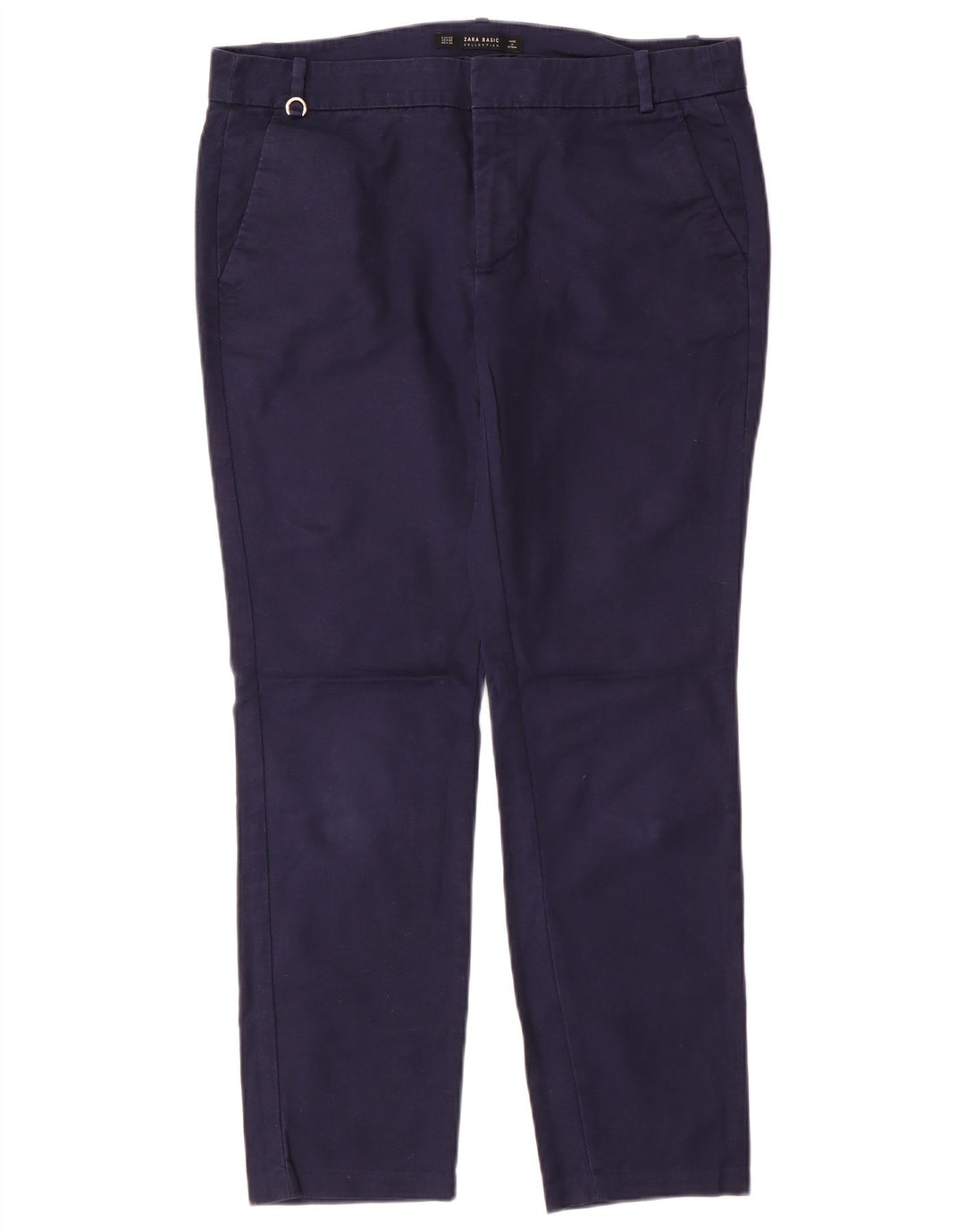 Damskie zwężane spodnie Chino Zara EU 40 Medium W30 L27 Granatowe Klasyczne
