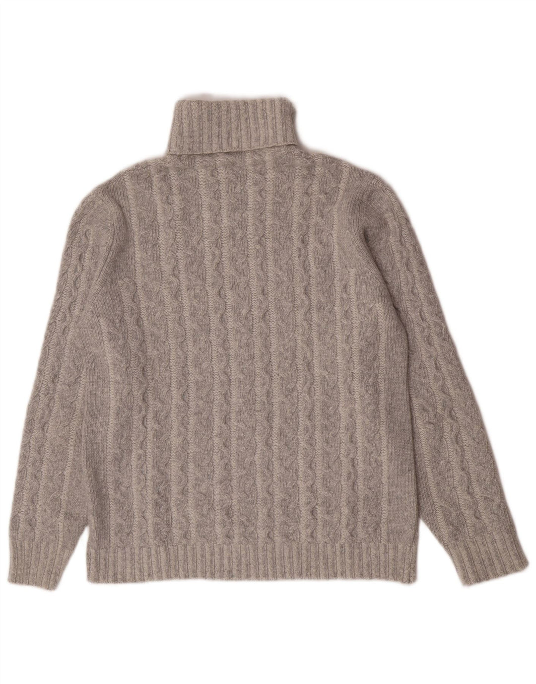 Vintage damski sweter z golfem UK 18 XL, szara wełna