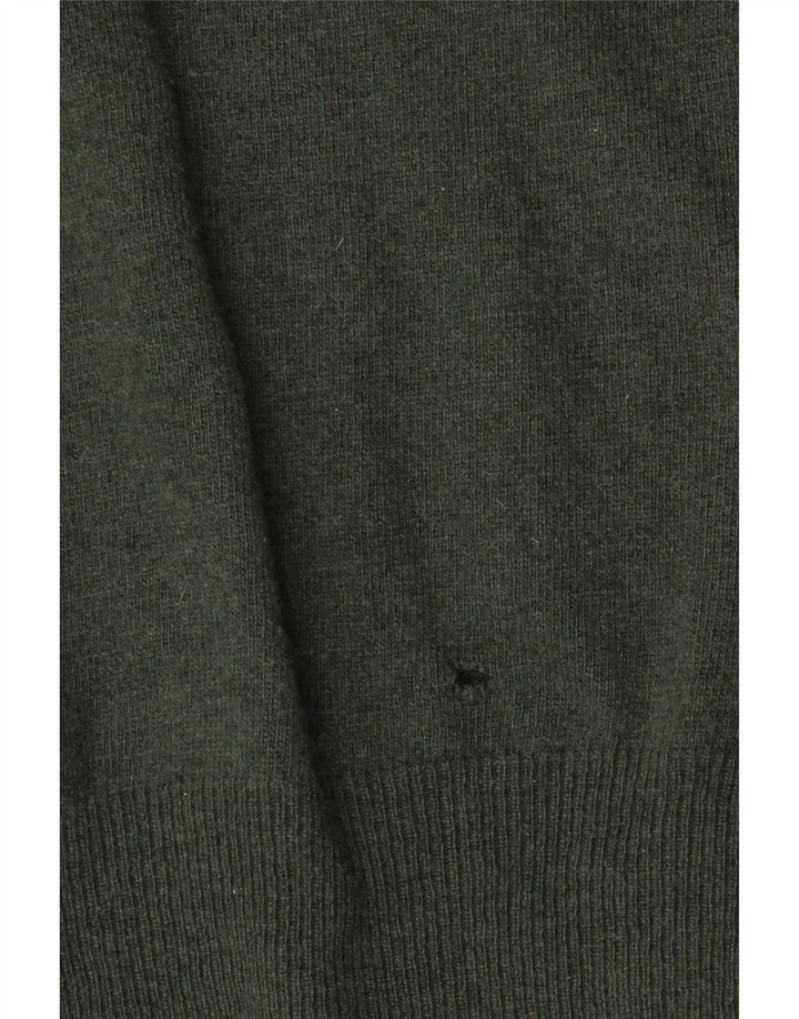 Męski sweter Kappa z okrągłym dekoltem, duży, zielony, z owczej wełny
