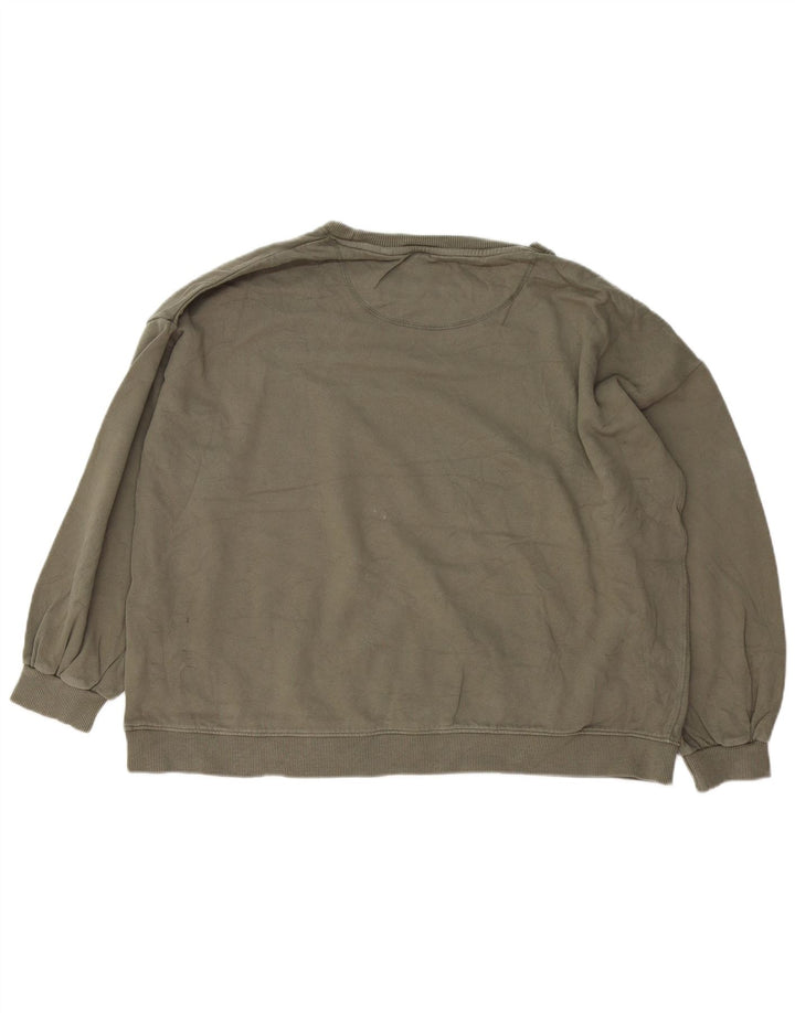 Damski sweter oversize FAT FACE UK 16, duży, bawełniany khaki
