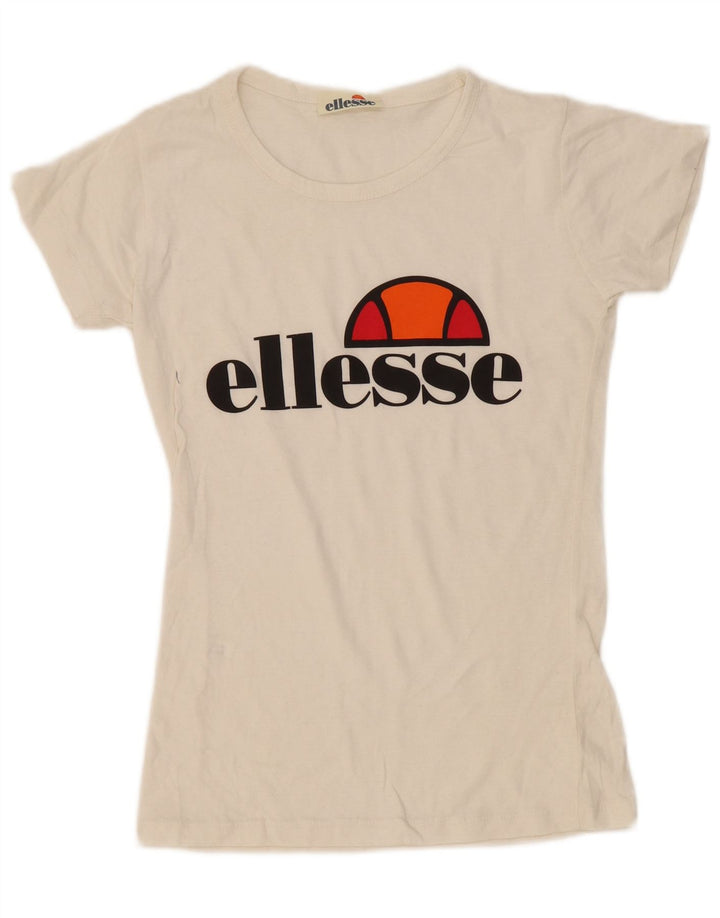 Damska koszulka graficzna Ellesse Top UK 12 Medium Off White