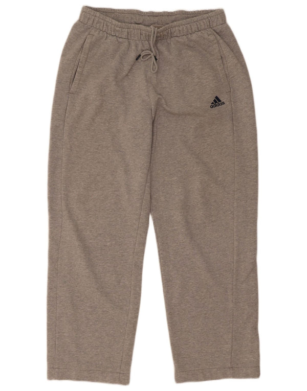 Męskie spodnie dresowe Adidas Climalite, średnioszare, bawełniane