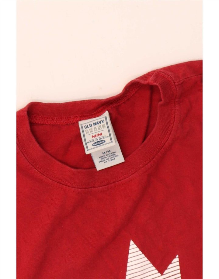 Męska koszulka z grafiką Old Navy, średnia, czerwona, bawełniana