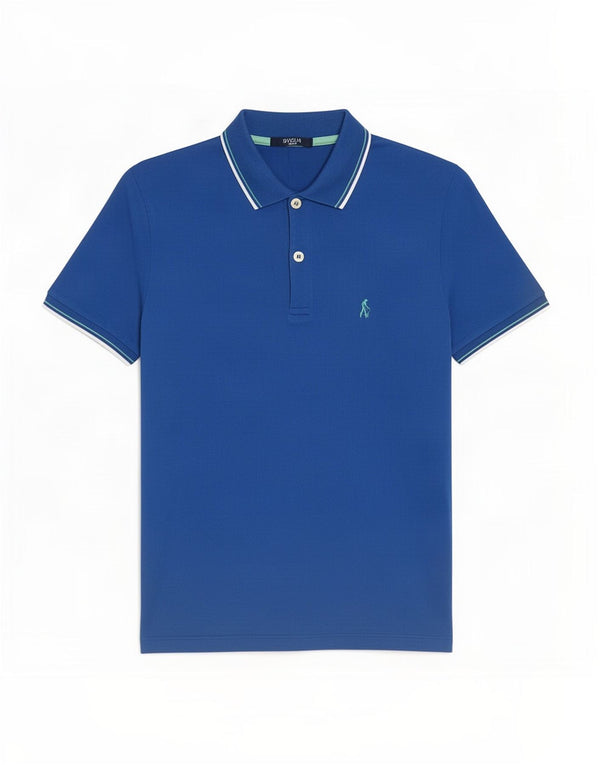 SIVIGLIA Mens Polo Shirt Large Blue Cotton