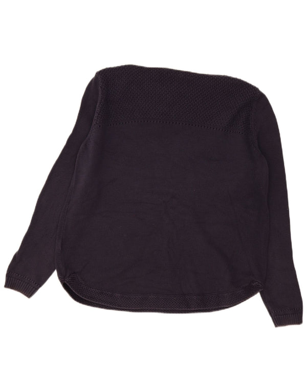 Marks & Spencer Damski sweter z dekoltem w łódkę, UK 18 XL, granatowy, bawełniany