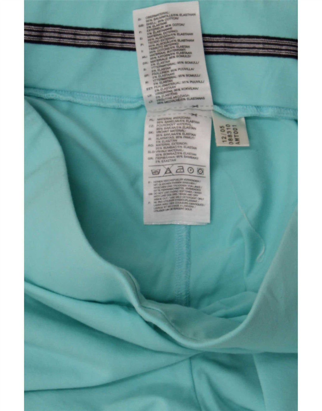 Damskie spodnie dresowe Adidas Regular, średnia turkusowa bawełna