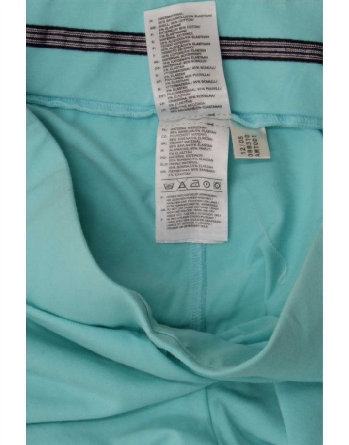 Damskie spodnie dresowe Adidas Regular, średnia turkusowa bawełna