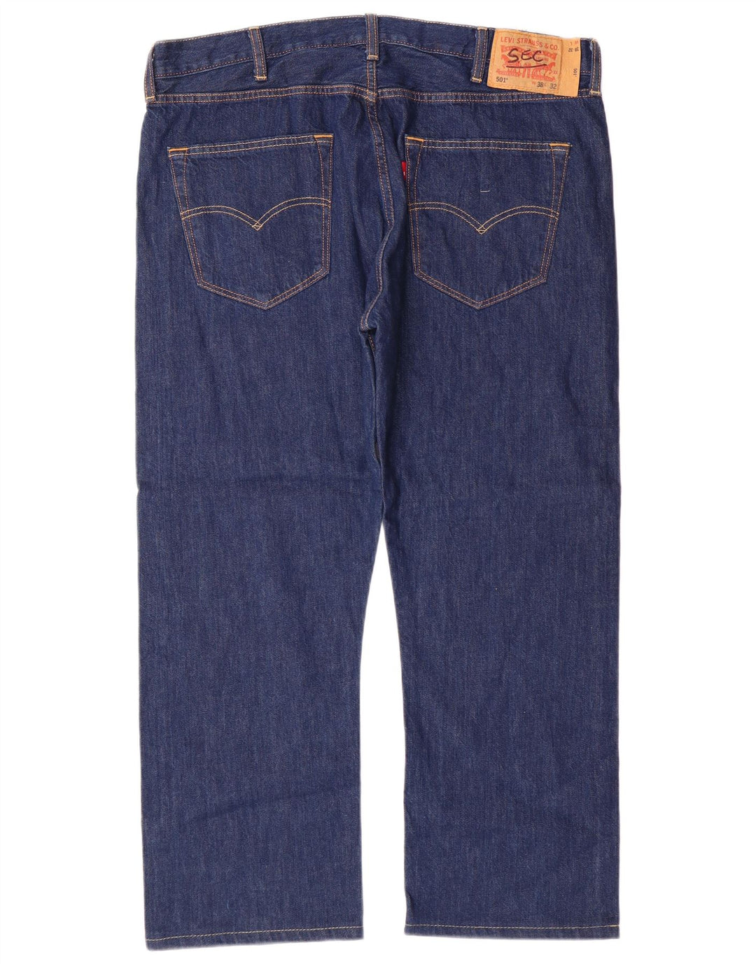 Męskie jeansy LEVI'S 501 Straight W38 L27 Niebieskie bawełniane