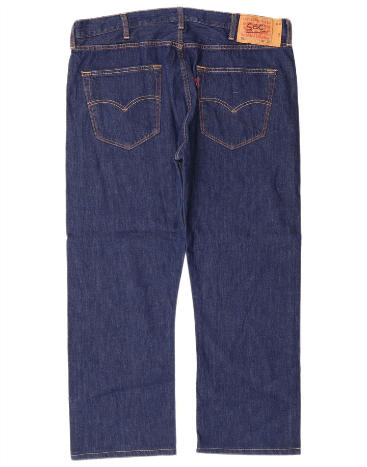 Męskie jeansy LEVI'S 501 Straight W38 L27 Niebieskie bawełniane