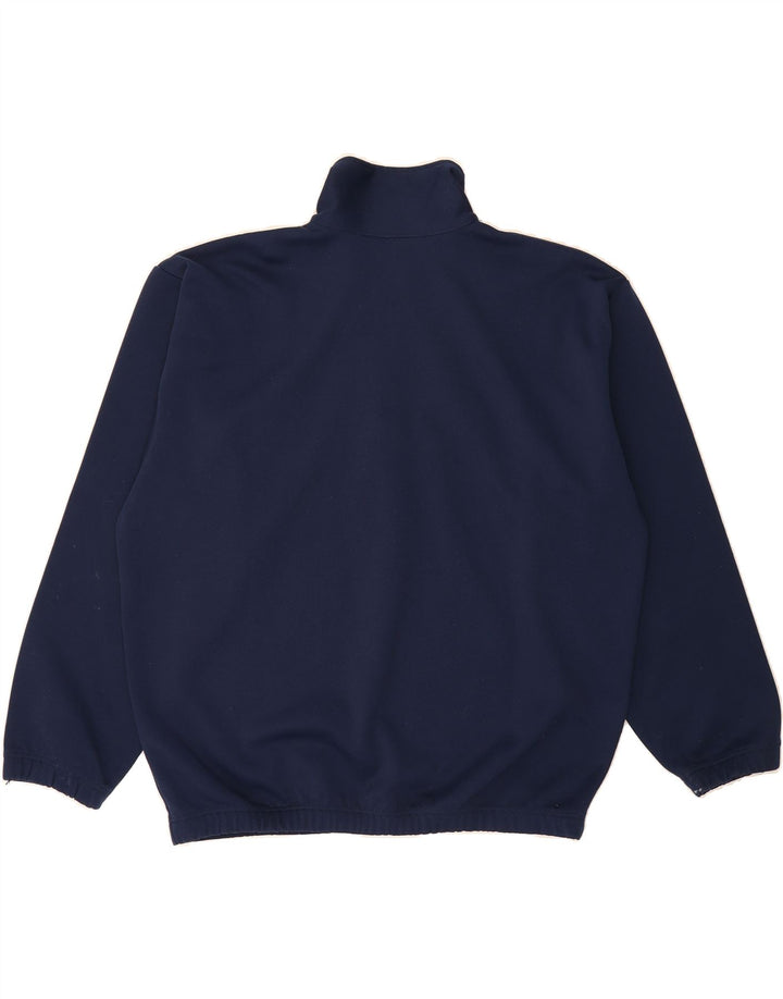 ERREA Mens Zip Neck Sweatshirt Jumper Large Navy Blue Vintage Errea and Second-Hand Errea from Messina Hembry 