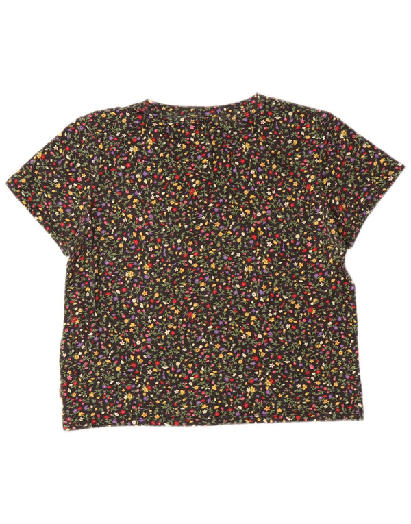 Levi's Womens Crop Graphic T-Shirt Top UK 10 Small Multicoloured Floral