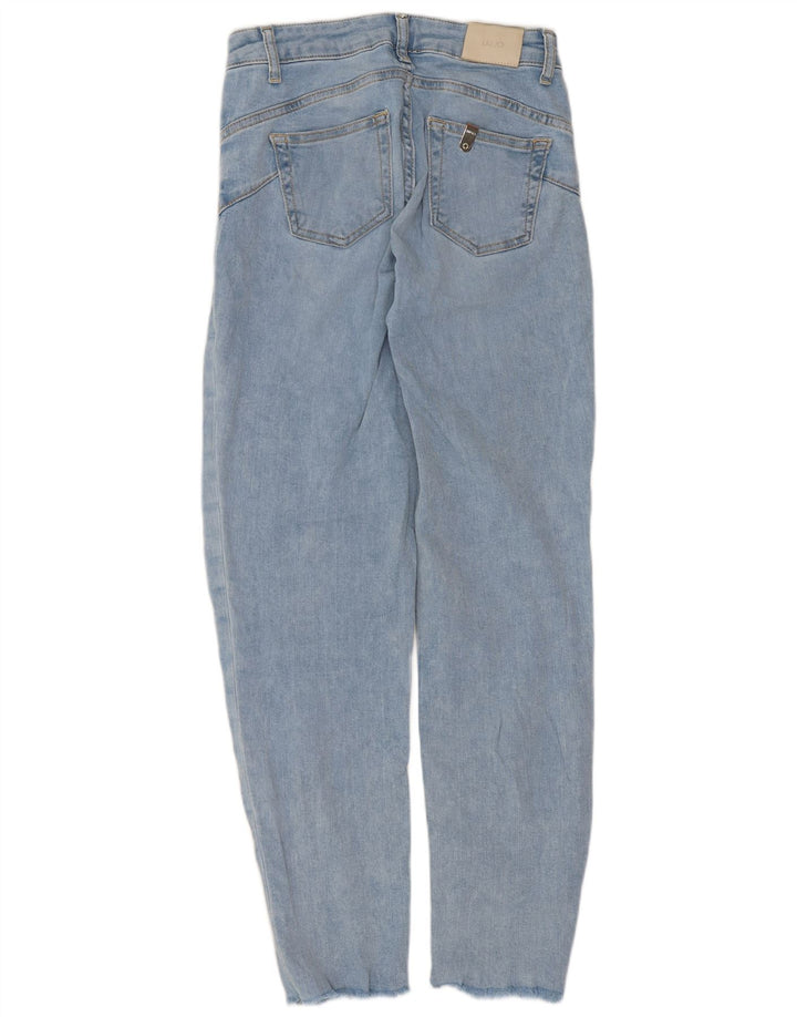 Damskie jeansy zwężane Liu Jo W26 L27 Niebieskie