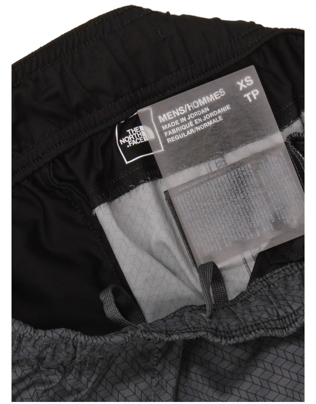Męskie spodenki sportowe THE NORTH FACE XS, szary poliester z blokami kolorów