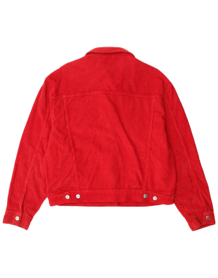 Damska kurtka sztruksowa oversize Topshop UK 10, mała, czerwona, bawełniana