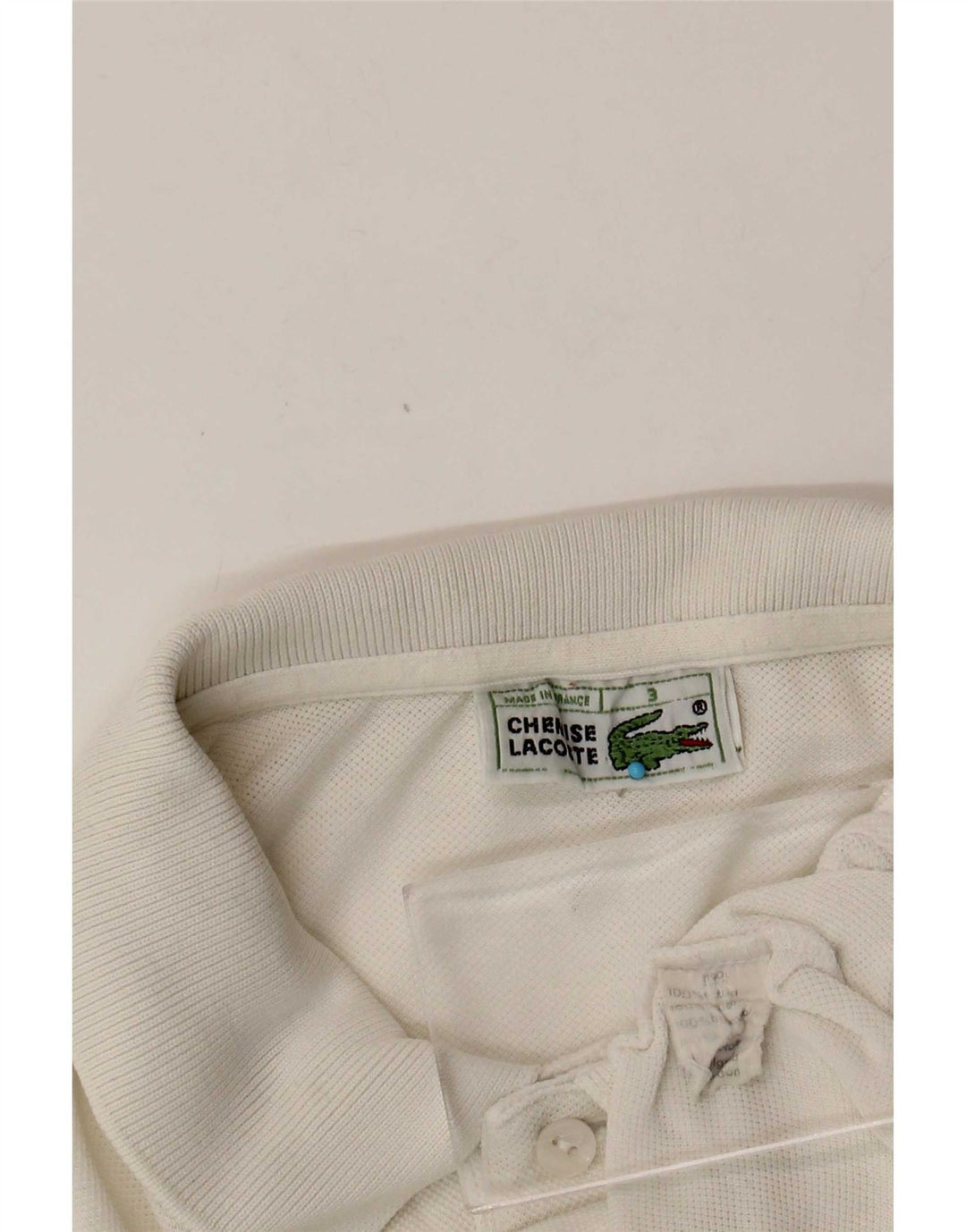 Męska koszulka polo Lacoste, rozmiar 3, mała, biała, bawełniana