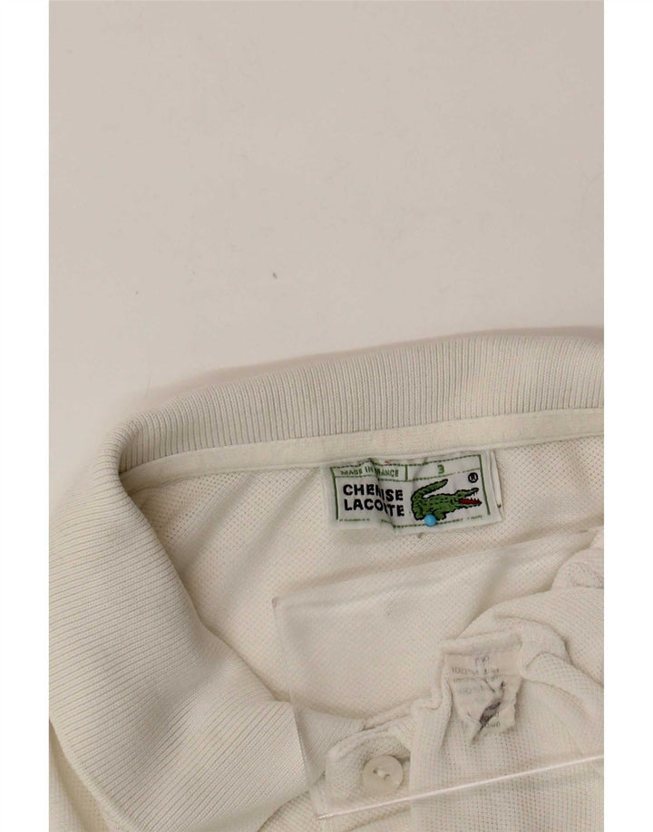 Męska koszulka polo Lacoste, rozmiar 3, mała, biała, bawełniana