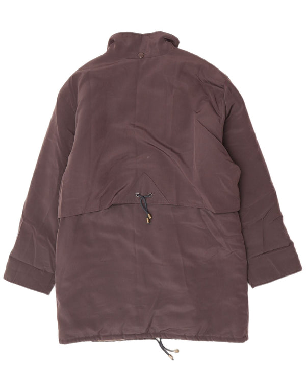 Vintage damski płaszcz oversize UK 18 XL brązowy