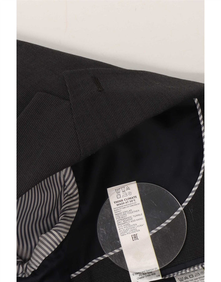 Marks & Spencer Męska marynarka zapinana na 2 guziki o regularnym kroju UK 40 Medium Grey