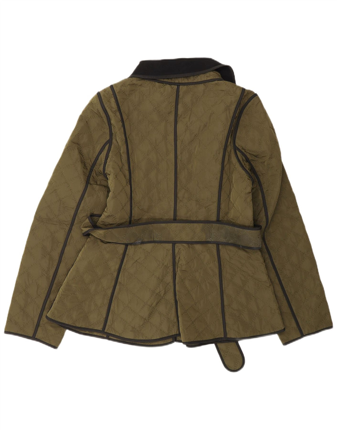 Karen Millen Damska pikowana kurtka UK 8, mała, zielona, poliester