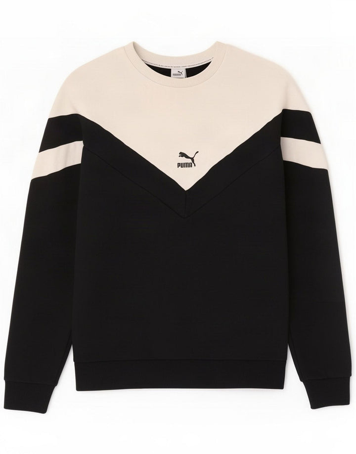 Puma Bluza męska Sweter Średni Czarny Kolorblok